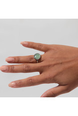 My Bendel Ring Zilver met Fluoriet edelsteen - Groen