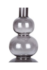 PT Living Candle holder | Kandelaar Glass Layered Circles Large - Black - 20 x 10cm