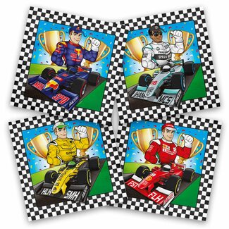 Folat Formule 1 servetten 33x33cm - 20 stuks