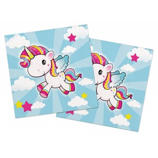 Folat Unicorn servetten 33x33cm - 20 stuks Folat Unicorn servetten 33x33cm - 20 stuks