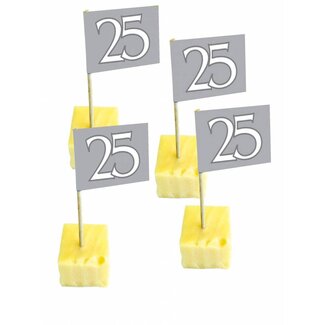 Folat Prikkertjes Zilver 25 - 50 stuks