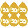 Ballonnen Goud 50 - 6 stuks