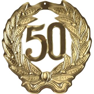 Folat Kroonschild Goud 50 - 40x40cm