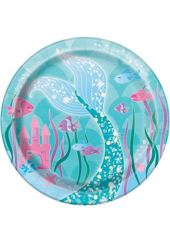 Mermaid Bordjes 18cm - 8 stuks 