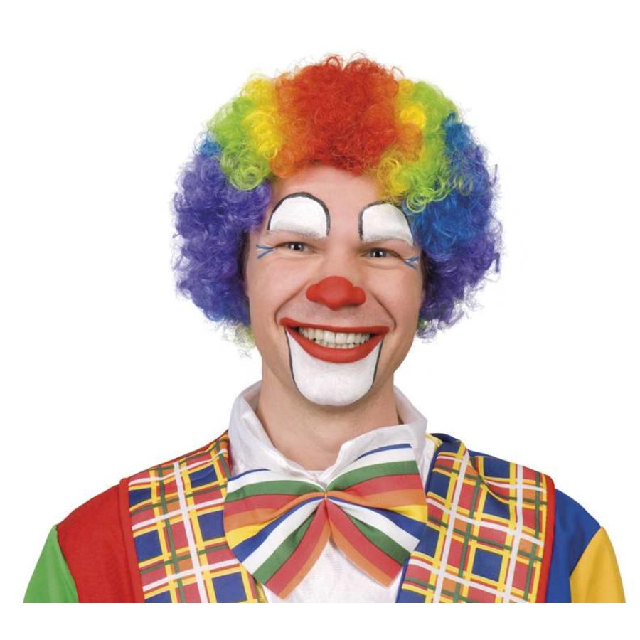 Pruik Clown krul - Multi color-1