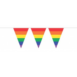 Vlaggenlijn Regenboog - 10 meter