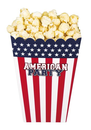USA Party Popcornbakjes - 4 stuks 