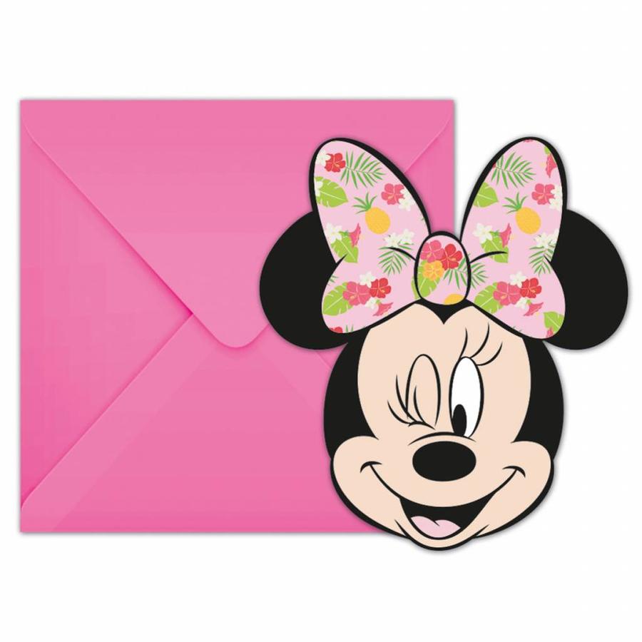 Minnie Mouse Tropical Uitnodigingen-1