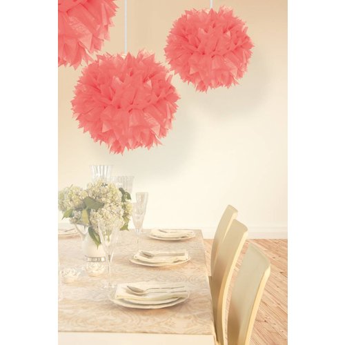 Pompom Neon Zalm - 30cm 