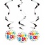Folat Happy Birthday Dots Swirl deco - 3 stuks