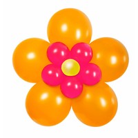 Balloon Kit "Bloem" Oranje/Roze