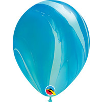 Heliumballon Blue Rainbow Marmer (28cm)