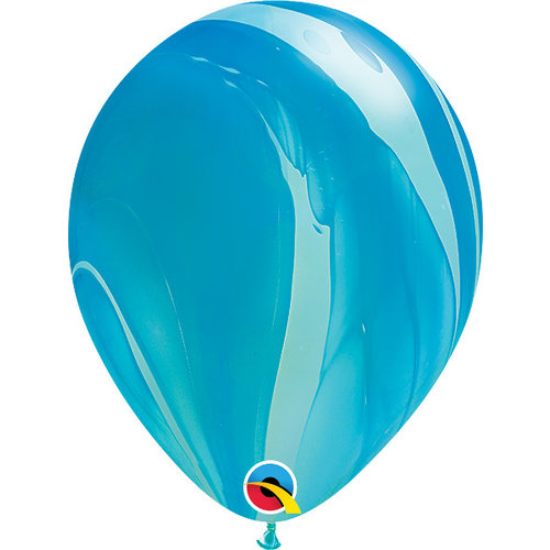 Heliumballon Blue Rainbow Marmer (28cm) 