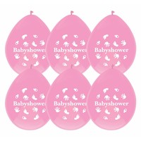 Babyshower Girl ballonnen - 6 stuks