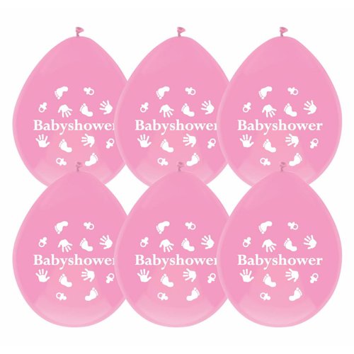 Babyshower Girl ballonnen - 6 stuks 