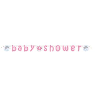 Unique Babyshower olifantje girl letterbanner