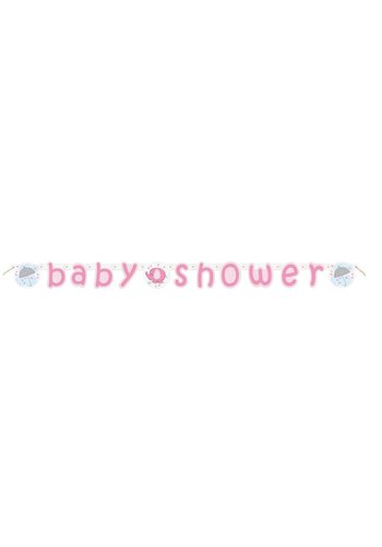 Babyshower olifantje girl letterbanner 