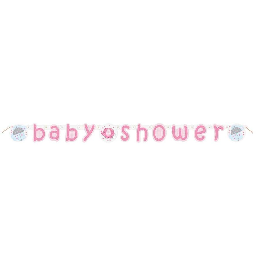 Babyshower olifantje girl letterbanner-1