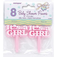 It's a Girl prikkertjes - 8 stuks