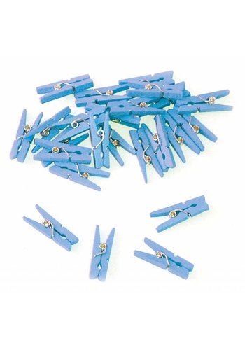 Knijpertjes Licht Blauw - 24 stuks 