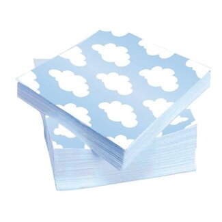 Unique Servetten Wolkjes - 25x25cm - 20 stuks
