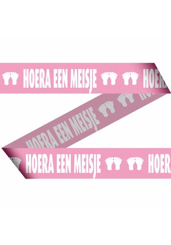 Hoera een Meisje Markeerlint - 15 meter 