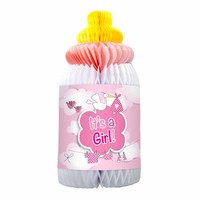 It's a Girl Baby Fles honeycomb