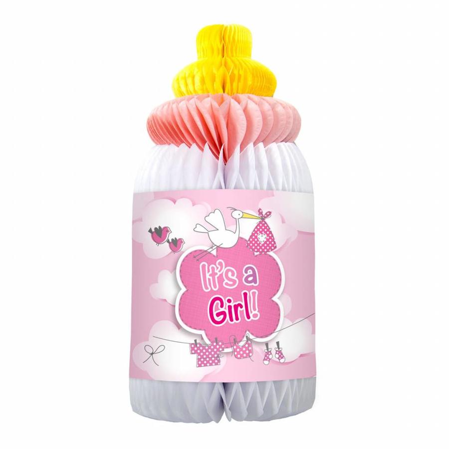 It's a Girl Baby Fles honeycomb-1
