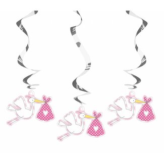 Folat It's a Girl Hangdecoratie - 3 stuks