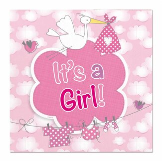 Folat It's a Girl Servetten