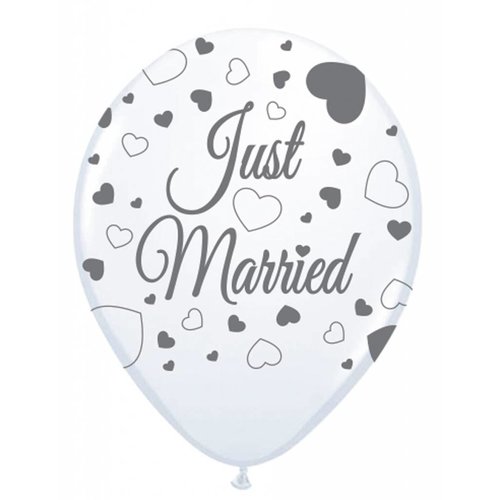 Just Married ballonnen - 8 stuks 