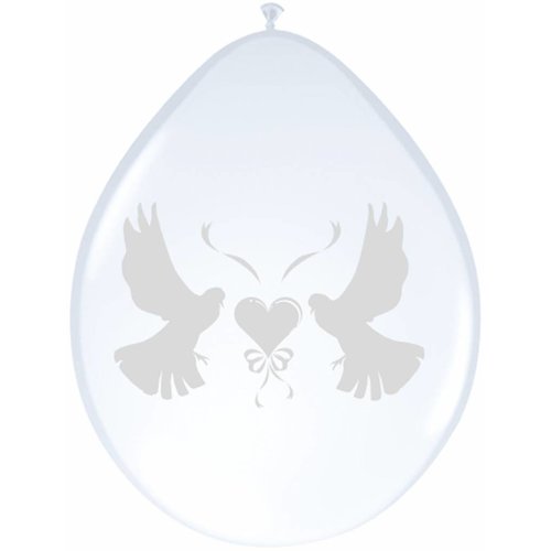 Love Doves ballonnen metallic - 8 stuks 