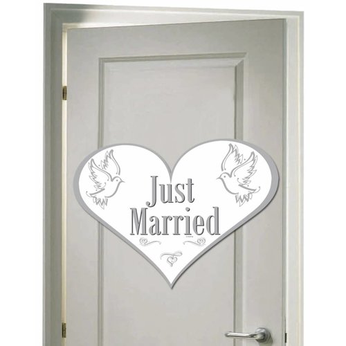 Love Doves deurbord Just Married - 50x38cm 