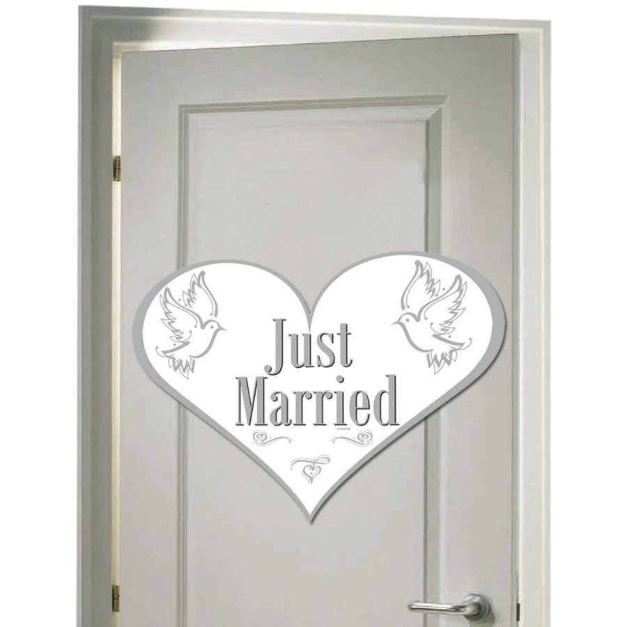 Love Doves deurbord Just Married - 50x38cm-1