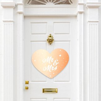Folat Rose Gold Deurbord Mr & Mrs