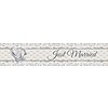 Folat Wedding rings banner Just Married - 260x19cm