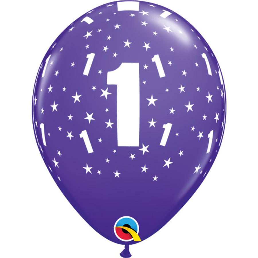 het doel gastheer hart Heliumballonnen 1 jaar gekleurd - Zorg voor Party online feestartikelen en  ballondecoraties