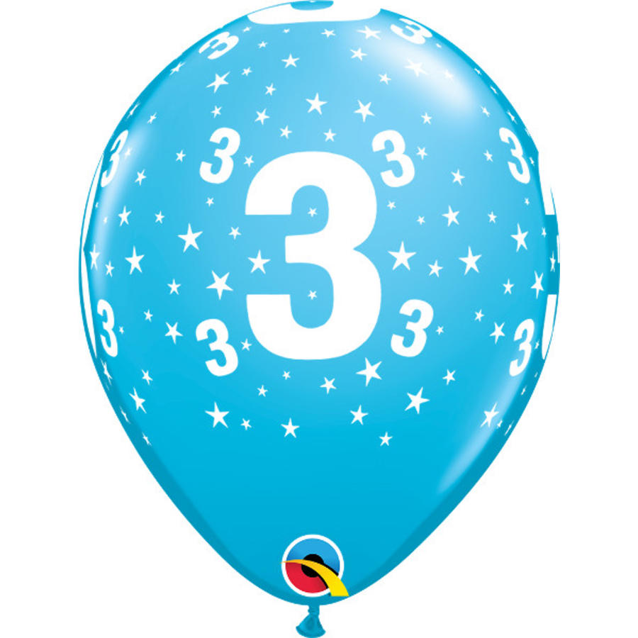Heliumballonnen 3 jaar bestellen Zorg voor Party online feestartikelen ballondecoraties