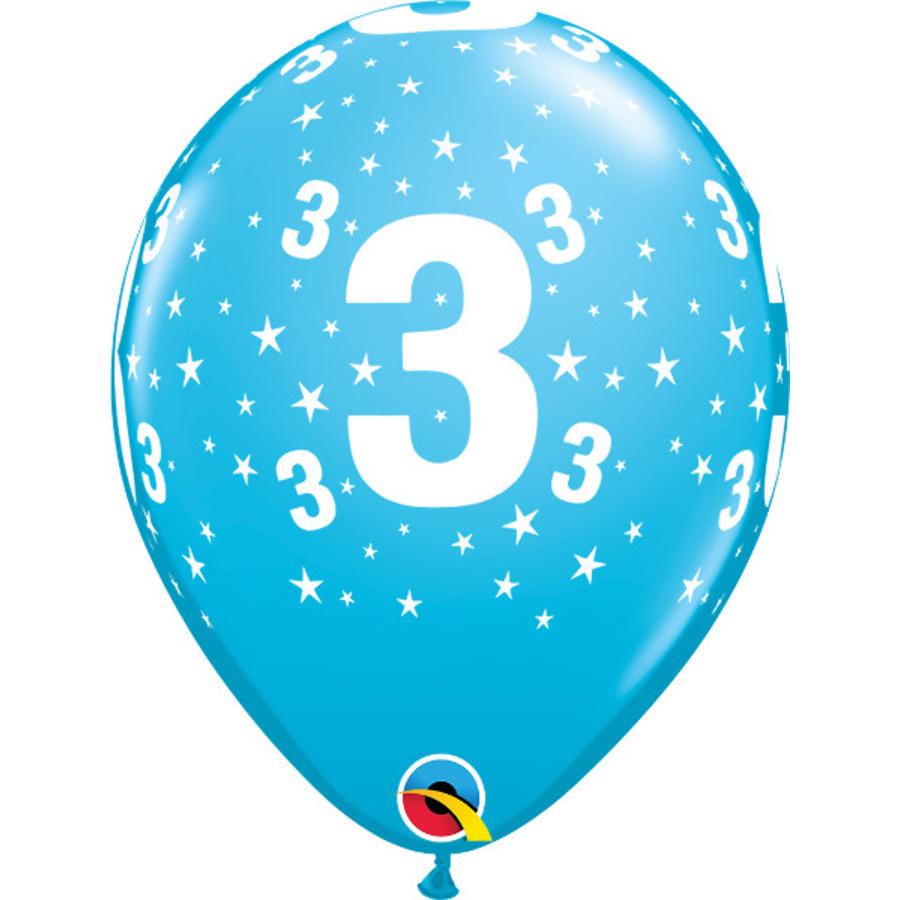 Heliumballonnen 3 jaar bestellen - Zorg voor Party online feestartikelen en  ballondecoraties