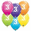 Qualatex Helium Ballon 3 jaar (28cm)