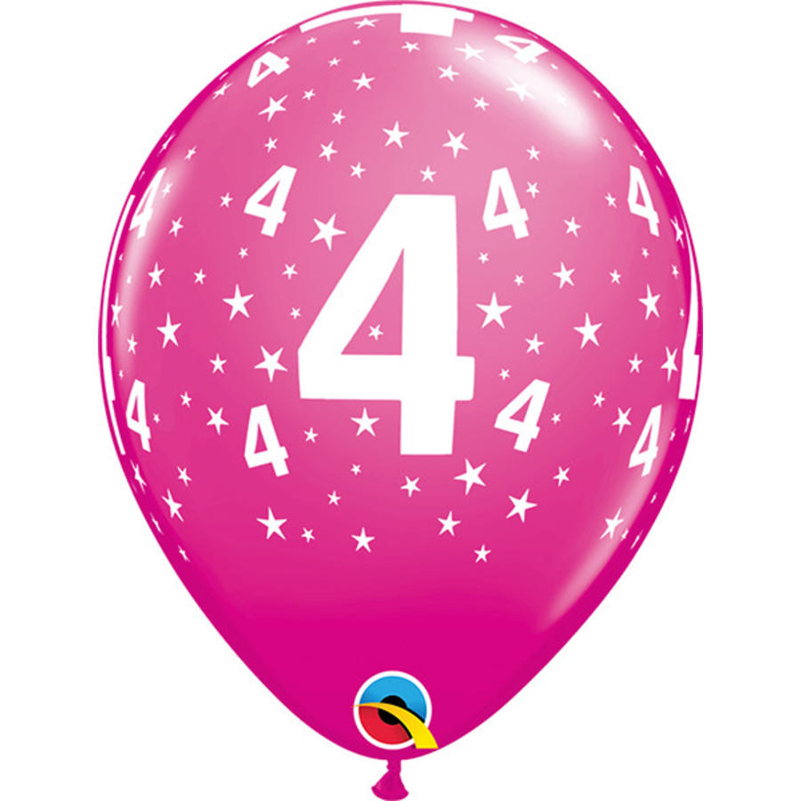 Helium Ballon 4 jaar (28cm)-7