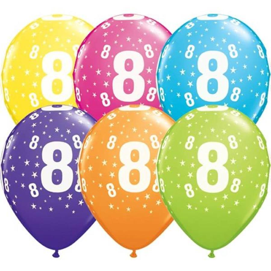 Heliumballonnen 8 jaar bestellen - Zorg Party online feestartikelen en ballondecoraties
