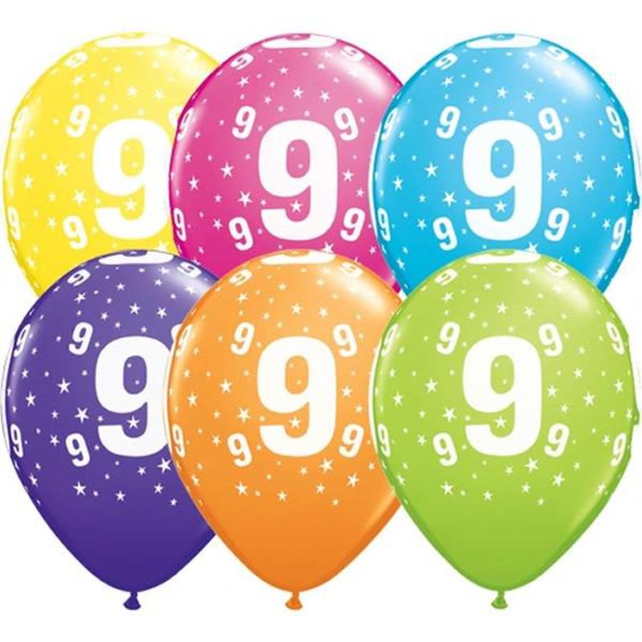 Fragiel plus vork Heliumballonnen 9 jaar bestellen - Zorg voor Party online feestartikelen en  ballondecoraties