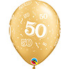 Qualatex Helium Ballon 50 jaar - Goud (28cm)