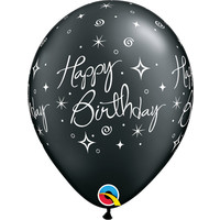 thumb-Heliumballon Happy Birthday Elegant - 2 kleuren (28cm)-3