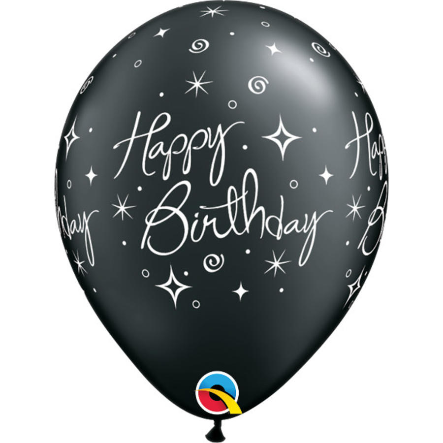 Heliumballon Happy Birthday Elegant - 2 kleuren (28cm)-3