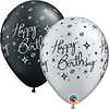 Qualatex Heliumballon Happy Birthday Elegant - 2 kleuren (28cm)