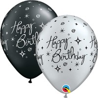 thumb-Heliumballon Happy Birthday Elegant - 2 kleuren (28cm)-1