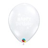 Qualatex Helium Ballon Happy Birthday Sparkle - Transparant (28cm)