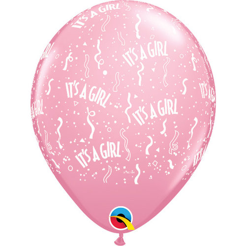 Helium Ballon It's a Girl A-round (28cm) 